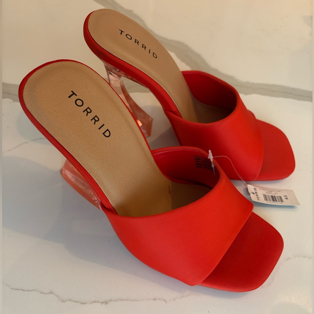 TORRID Lucite Flare Heel Sandal - Picture 8 of 11